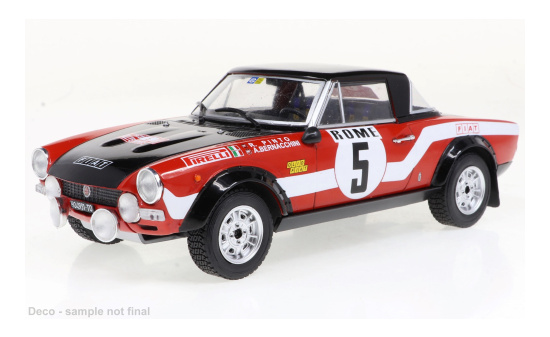 IXO 24RAL019B Fiat 124 Abarth, No.5, Rally Monte Carlo , R.Pinto/A.Bernacchini, 1973 - Vorbestellung 1:24