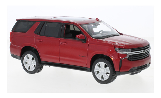 Maisto 31533RED Chevrolet Tahoe, metallic-rot, Modell ist in 1:26, 2021 1:24
