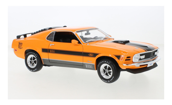 Maisto 31453ORANGE Ford Mustang Mach 1, orange/schwarz, 1970 1:18
