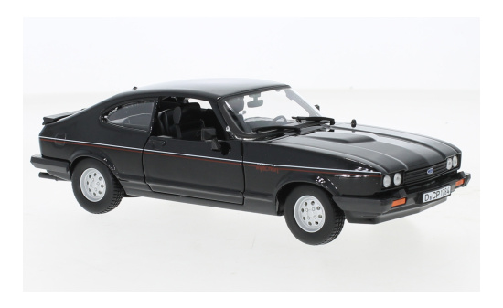 Bburago 18-21093BLACK Ford Capri MK III Injection, schwarz/Dekor, 1982 1:24