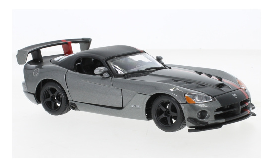 Bburago 18-22114GrayBlack Dodge Viper SRT10 ACR, metallic-grau/schwarz 1:24