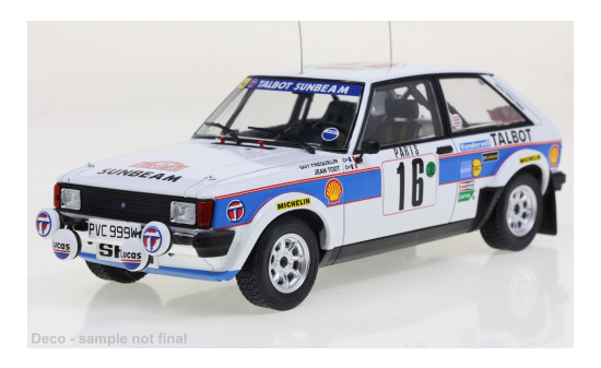 IXO 24RAL023A Talbot Sunbeam Lotus, No.16, Rallye WM, Rally Monte Carlo , G.Frequelin/J.Todt, 1981 1:24