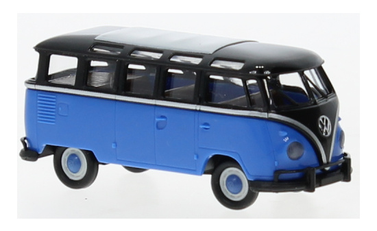 Brekina 31848 VW T1b Samba, schwarz/blau, 1960 1:87