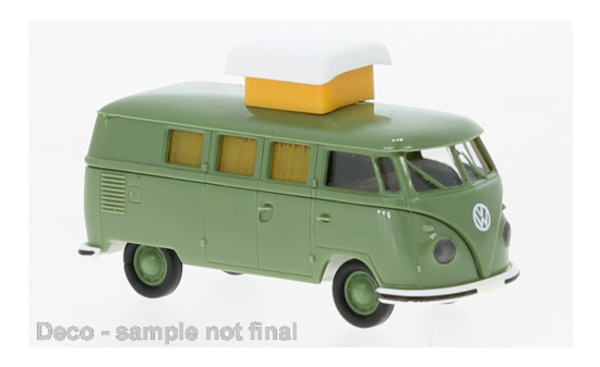 Brekina 31616 VW T1b Camper, grün, mit Hubdach, 1960 1:87