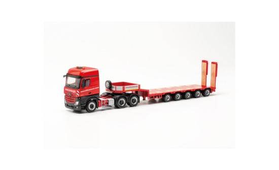 Herpa 315579 Mercedes-Benz Actros Bigspace 6x4 Semitieflade-Sattelzug Morschhäuser (Rheinland-Pfalz/Dörth) 1:87