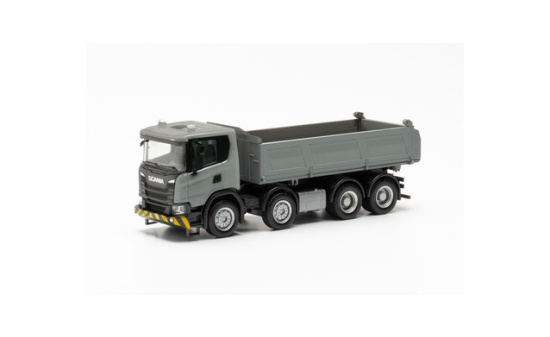 Herpa 315647 Scania CG 17 4-achs Baukipper, grau / gelb 1:87