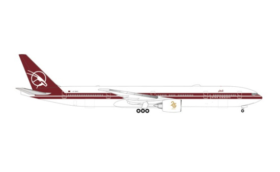 Herpa 536561 Qatar Airways Boeing 777-300ER - 25 Years of Excellence A7-BAC 1:500