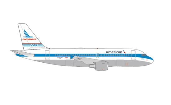 Herpa 536615 American Airlines Airbus A319 - Piedmont Heritage livery 
N744P Piedmont Pacemaker 1:500