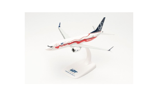 Herpa 613675 LOT Polish Airlines Boeing 737 Max 8 Proud of Polands Independence SP-LVD - Vorbestellung 1:200