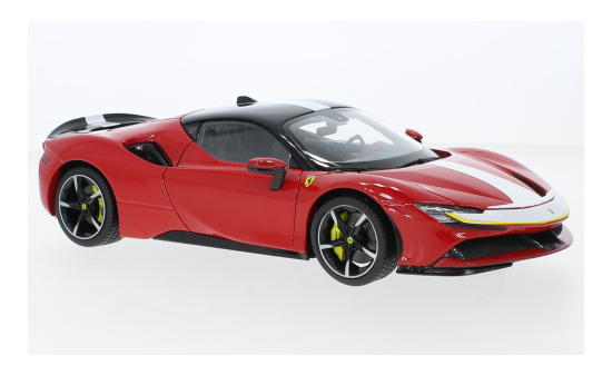 Bburago 18-16911 Ferrari SF90 Stradale, rot/Dekor, 2021 1:18