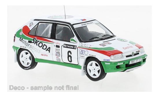 IXO RAC423B22 Skoda Felicia Kit Car, No.6, Rallye WM, RAC Rally, P.Sibera/P.Gross, 1996 1:43