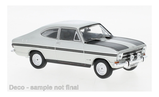 IXO CLC462N22 Opel Kadett B Coupe Rallye, silber/schwarz, 1967 1:43