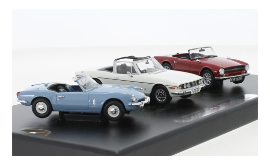 Vanguards TC00005 Triumph 3er-Set: Topless Collection, RHD, Spitfire, TR6 und Stag 1:43