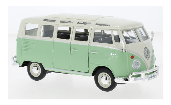 Maisto 31956Green VW T1 Bus Samba, hellgrün/hellbeige, ca. 1:25 1:25