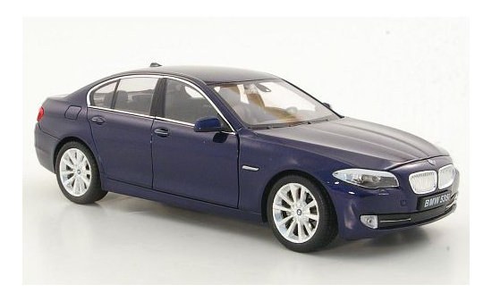 Welly 24026W-METDARKBLUE BMW 535i (F10), metallic-dunkelblau 1:24