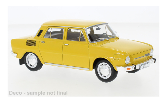 WhiteBox 124139 Skoda 100L, gelb, 1974 1:24