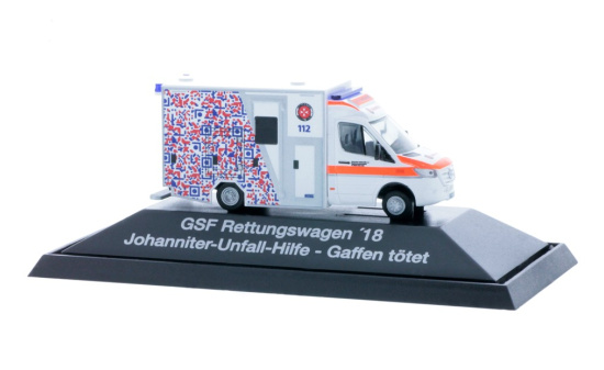 Rietze 76189 GSF RTW `18 Johanniter Berlin - Gaffen tötet, 1:87 1:87
