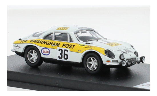 Trofeu RRUK81 Alpine Renault A110, No.36, The Birmingham Post, RAC Rallye, N.Hollier/M.Broad, 1971 1:43