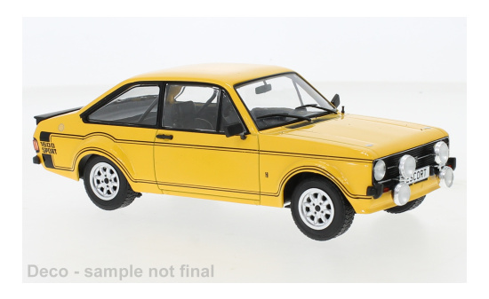 WhiteBox 124129 Ford Escort MK II 1600 Sport, gelb, 1977 1:24