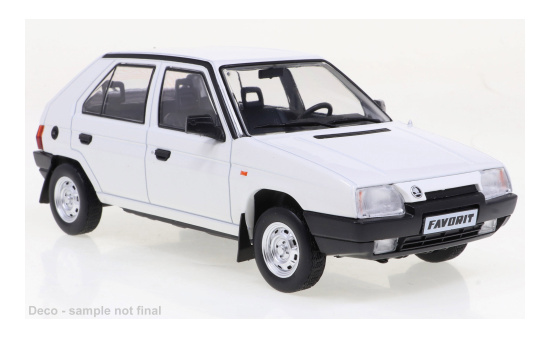 WhiteBox 124141 Skoda Favorit, weiss, 1989 1:24