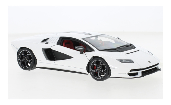 Bburago 18-21102WHITE Lamborghini Countach LPI 800-4, weiss 1:24