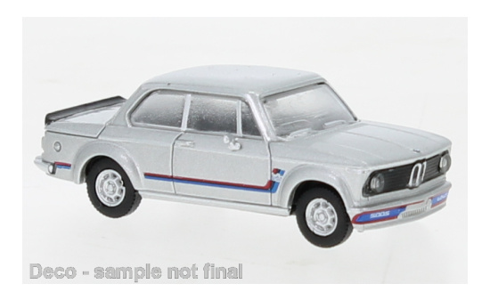 PCX87 PCX870441 BMW 2002 turbo, silber/Dekor, 1973 1:87