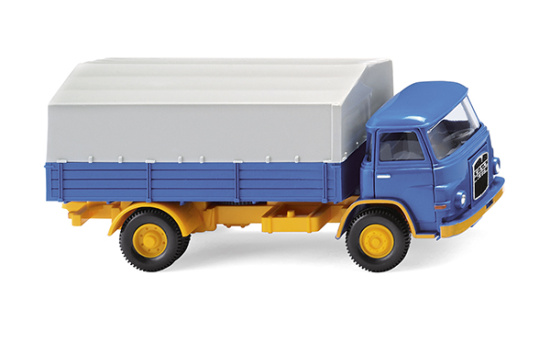 Wiking 041102 Pritschen-Lkw (MAN 415) - blau/melonengelb 1:87