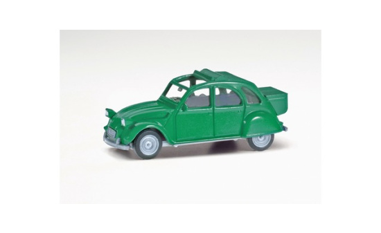 Herpa 027632-005 Citroen 2 CV mit Queue, signalgrün 1:87