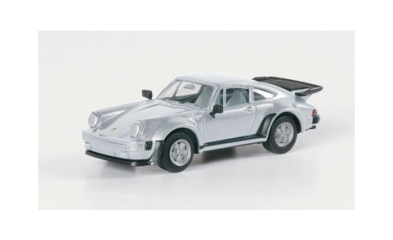 Herpa 030601-003 Porsche 911 Turbo, silber metallic 1:87
