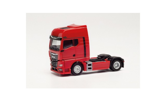 Herpa 315869 MAN TGX GX Zugmaschine mit Spiegelkameras, rot 1:87