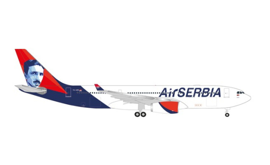 Herpa 536578 Air Serbia Airbus A330-200 YU-ARB Nikola Tesla 1:500
