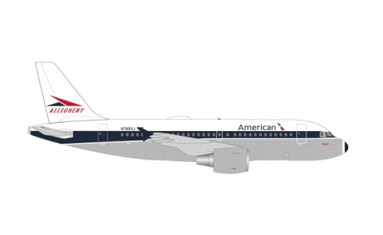 Herpa 536608 American Airlines Airbus A319 - Allegheny Heritage livery N745VJ - Vorbestellung 1:500