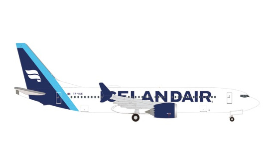 Herpa 536752 Icelandair Boeing 737 Max 8 - new colors (cyan tail stripe) 
TF-ICE Jökulsárlón - Vorbestellung 1:500