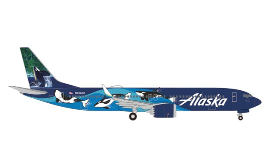 Herpa 536820 Alaska Airlines Boeing 737 Max 9 West Coast Wonders N932AK - Vorbestellung 1:500