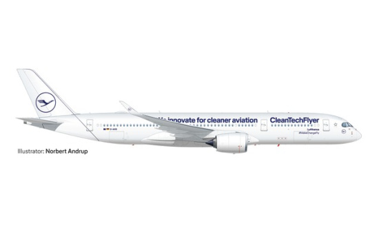 Herpa 572460 Lufthansa Airbus A350-900 CleanTechFlyer D-AIVD 1:200