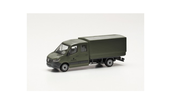 Herpa 700795 Mercedes-Benz Sprinter `18 Doppelkabine mit Plane Bundeswehr 1:87