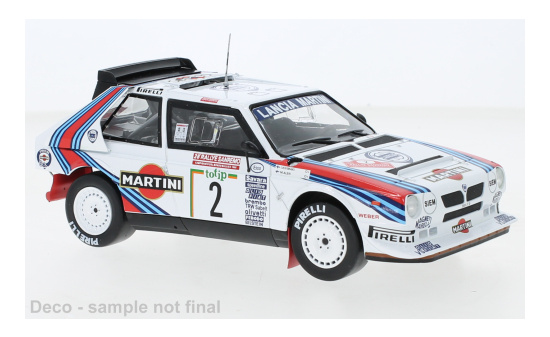 IXO 24RAL022A Lancia Delta S4, No.2, Martini, Rallye WM, Rally San Remo, M.Alen/I.Kivimäki, 1986 1:24