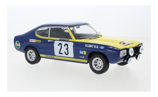 MCG 18296R Ford Capri Mk I 2600 GT, No.23, Olympia Rally, W.Röhrl/H.Rothfuß, 1972 1:18