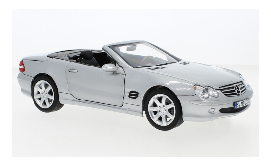 Norev B66040688 Mercedes SL 500 (R230), silber, Dach abnehmbar, 2001 1:18