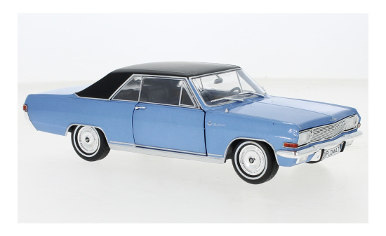 WhiteBox 124137-O Opel Diplomat A V8 Coupé, metallic-blau/schwarz, 1965 1:24