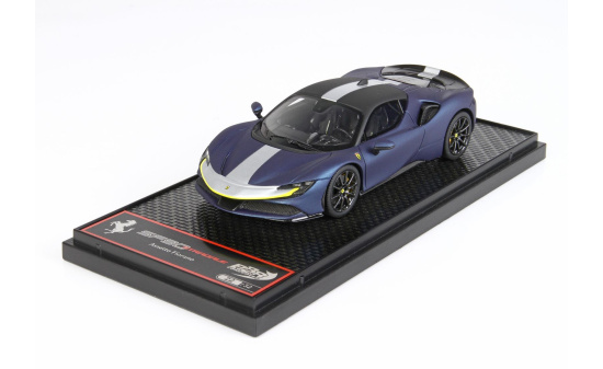 BBR BBRC239D Ferrari SF90 Stradale Pack Fiorano - matt blue abu dhabi 1:43