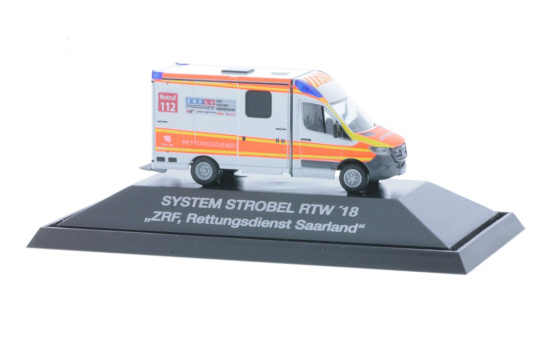 Rietze 76205 System Strobel RTW´18 ZRF, Rettungsdienst Saarland, 1:87 1:87