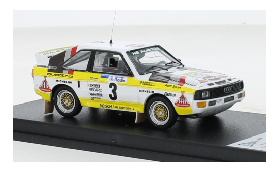 Trofeu RRSE22 Audi Sport quattro, No.3, HB, Rallye WM, Rallye Schweden, H.Mikkola/A.Hertz, 1985 1:43