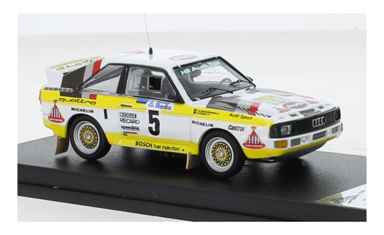Trofeu RRSE23 Audi Sport quattro, No.5, HB, Rallye WM, Rallye Schweden, W.Röhrl/C.Geistdörfer, 1985 1:43
