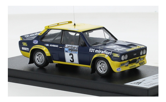 Trofeu RRUK88 Fiat 131 Abarth, No.3, Olio Fiat, Rallye WM, RAC Rallye, M.Alen/I.Kivimäki, 1976 1:43