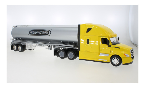Welly 32697W-Yellow Freightliner Cascadia, gelb, Oil Tanker 1:32