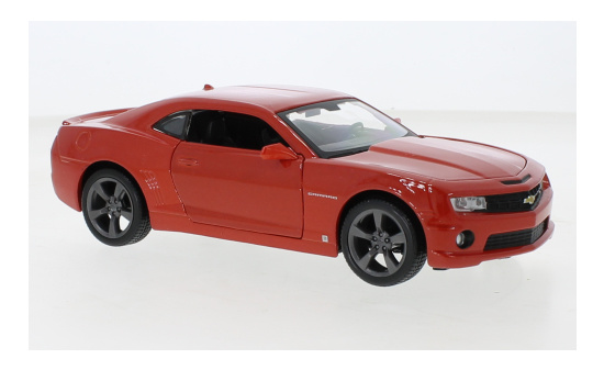 Maisto 31207ORANGE Chevrolet Camaro SS RS, dunkelorange, 2010 1:24