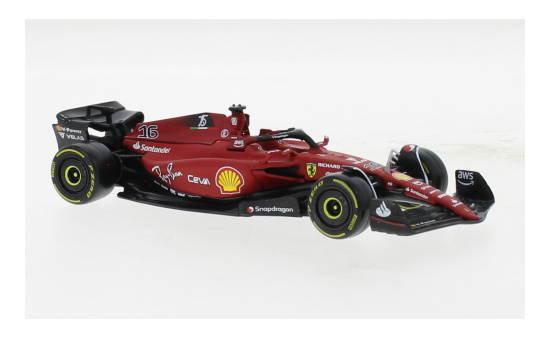 Bburago 18-36832L Ferrari F1-75, No.16, Scuderia Ferrari, Formel 1, C.Leclerc, 2022 1:43