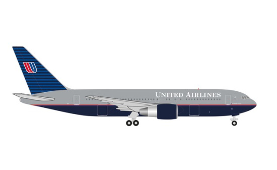 Herpa 536738 United Airlines Boeing 767-200, Battleship livery - N603UA - Vorbestellung 1:500