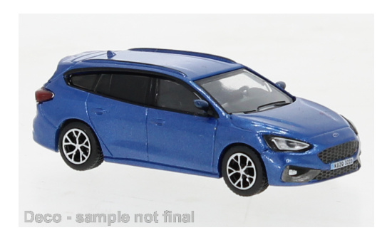 PCX87 PCX870379 Ford Focus Turnier ST, metallic-blau, 2020 1:87